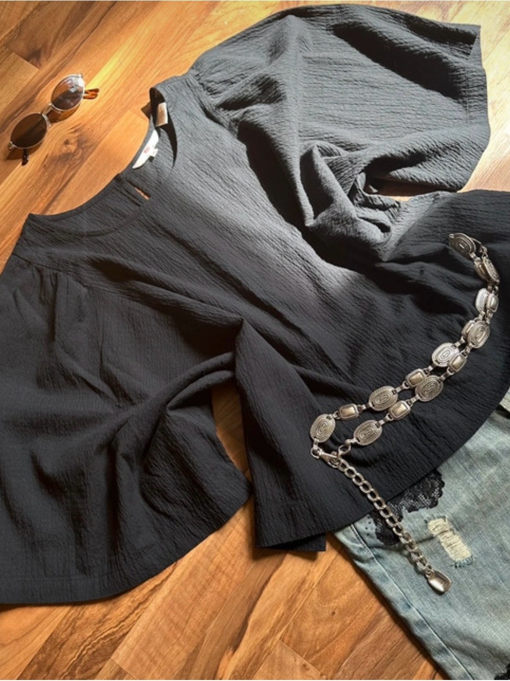 Levi's black Textured Scoop-Neck Tunic